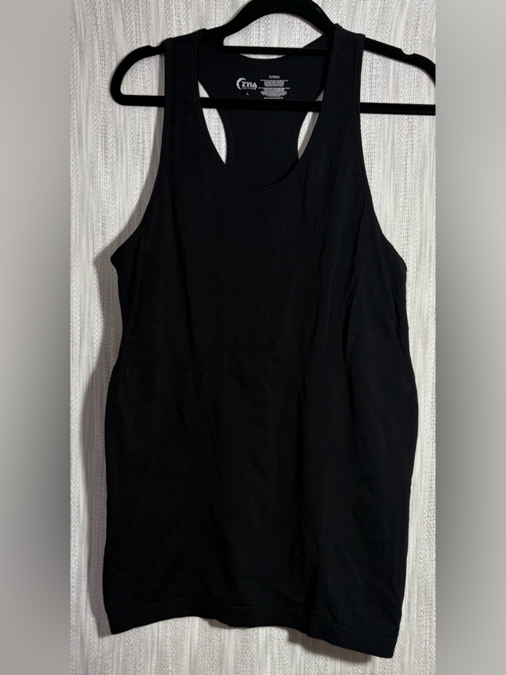 ZYIA Black Racerback Athletic Tank